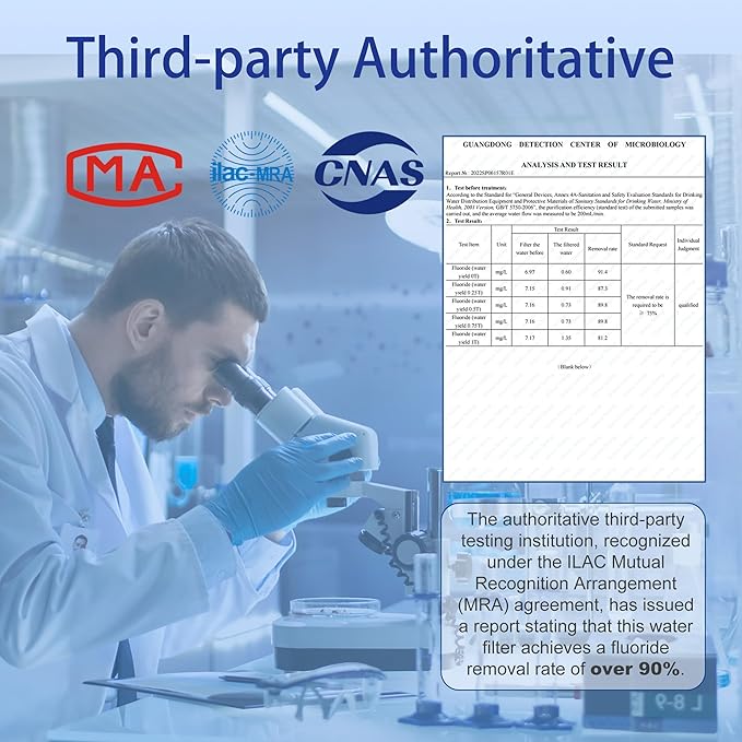 Fluoride Filter, Replacement for Berkey® PF-2® Fluoride and Arsenic Reduction Elements, Compatible with Berkey® Gravity Filtration System, Natural Defluorination Filter Material, Pack of 4