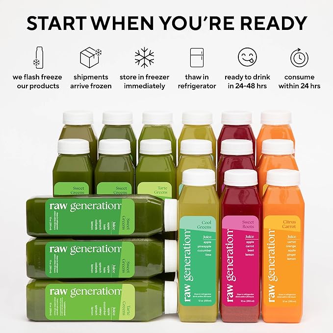 Raw Generation 5-Day Skinny Cleanse - Weight Management & Detox Juice Cleanse/Healthiest Way to Cleanse Your System/Jumpstart a Healthier Diet