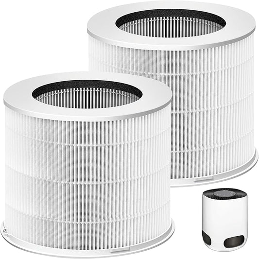 12020 HEPA Replacement Filter for Clorox Tabletop Room Air Purifier 11020 & 11021,2-in-1 H13 True HEPA High-Efficiency Filter,2 Pack