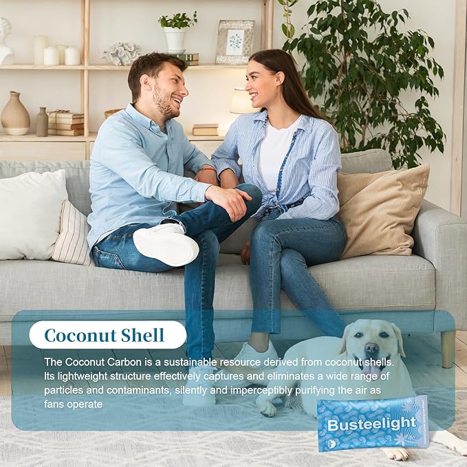 40 Pcs Ceiling Fan Filters for Blades – Fan Air Purifier Pads with Coconut Carbon – Easy-to-Stick Ceiling Fan Filters for Blades – Dust & Odor Removal Fan Blade Air Purifier Pads