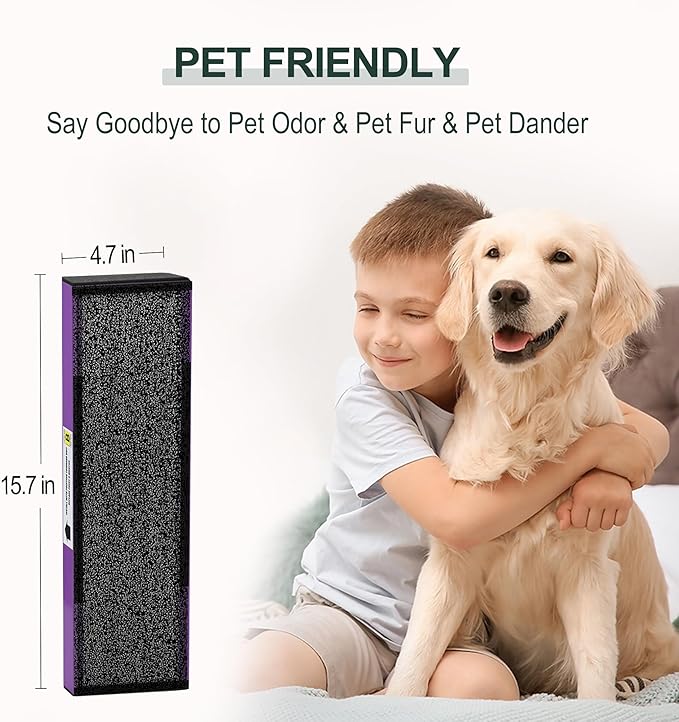 FLT4850PT HEPA Filter B Replacement Compatible with Guardian Technologies Filter B for Models AC4850PT, AC4825, AC4300BPTCA, CDAP4500BCA, AC4820, AC4900 and More, 4x H13 HEPA + 6x Pre-Filters