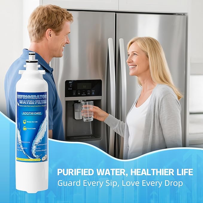 ADQ73613401 Replacement for LG LT800P, LT800PC, ADQ736134, ADQ73613402, Kenmore 9490, Kenmore 46-9490, Replacement Water Filters, Pack of 4