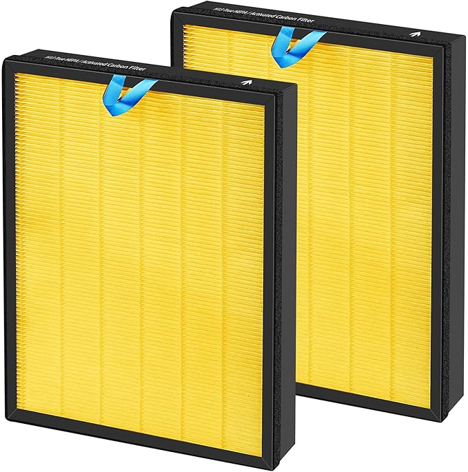 APPLIANCEMATES Vital 100S Pet Replacement Filter for LEVOIT Vital 100S/100S-P Air Purifier, 3-in-1 True HEPA and High-Efficiency Activated Carbon Filters, Part# Vital 100S-RF, 2 Packs