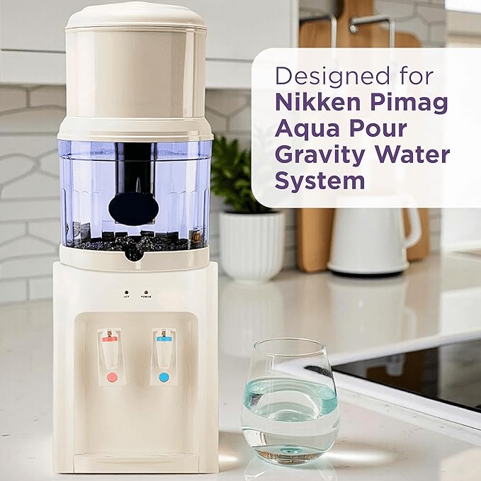 Water Filter Cartridge Replacement 1361 and Mineral Stones 13564 (formerly 1386) for Nikken Water Filter PiMag Aqua Pour Gravity System 1360, Home Gravity Filtration System for Countertop Filters
