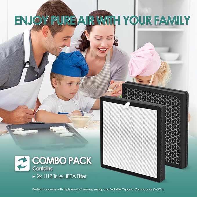 2-Pack G3 H13 HEPA Filter Replacement Compatible with AMEIFU Air Purifier Replacement Filter for AMEIFU Air Purifier G3 Sferf-30 FXAP2W and Vewior Air Purifier Filter Replacement A3, Tailulu HQZZ-260