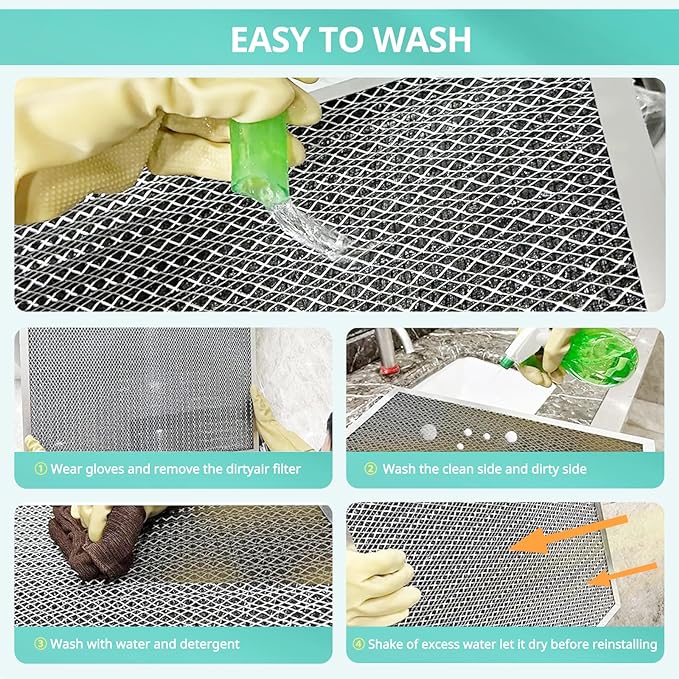 16x20x1 Electrostatic Air Filter, Washable & Reusable Aluminum AC/HVAC Furnace Filter, MERV 8, Permanent Air Filter,Breathe Fresher,Home And Office(Actual Size:19.75"x15.5"x0.86")