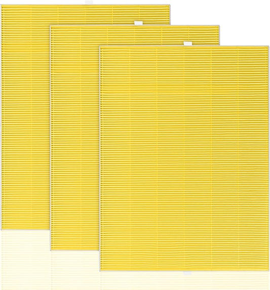 APPLIANCEMATES Upgraded 116130 HEPA Pet Care Filter H Replacement for Winix 5510 5520 Am80 Plasmawave Air Purifier, 3 Packs Ture HEPA Filter(Yellow)