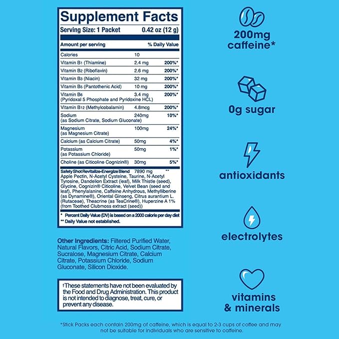 Recovery Drink Powder Packets, Citrus Splash (3 Pack, Stick Pack) - Support for a Night Out - Premium Hydration Packets with Electrolytes & Vitamins for Liver & Gut Support, Energy & Focus