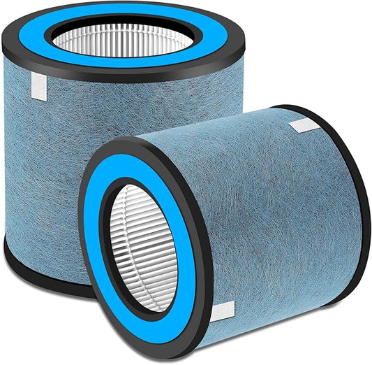 HP152 Replacement Filter 2 Pack Compatible with Shark HP100 HP102,HP132,HP152, HP102PET & HC450, HC451, HC452, HC455 Air Purifier,Compare Part # HE1FKPET, HE1FKBAS