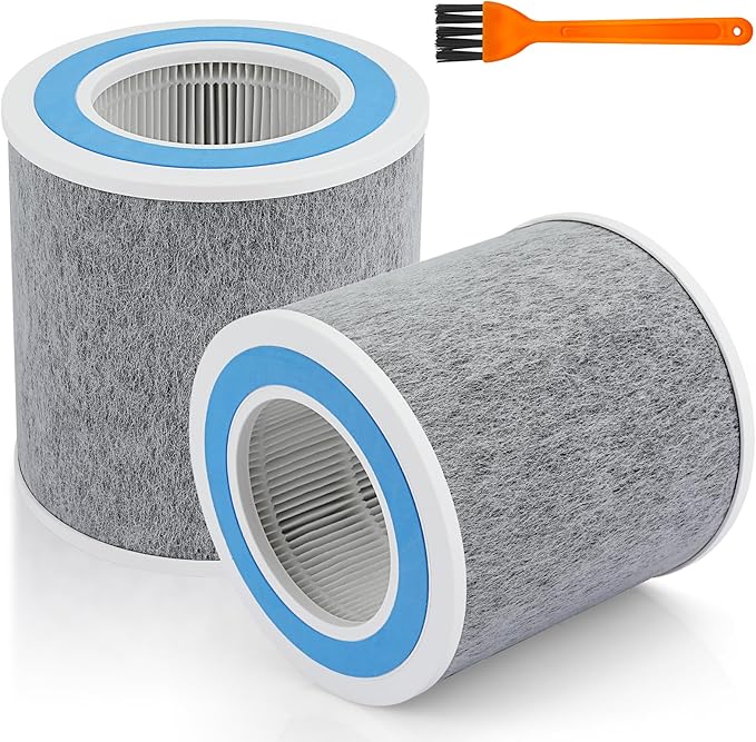 2 Pack Filter Replacement for Shark HP100 HP102 HP102PET - Clean Sense True HEPA Filters - Compare Part HE1FKPET HE1FKBAS HE1FKBASMB