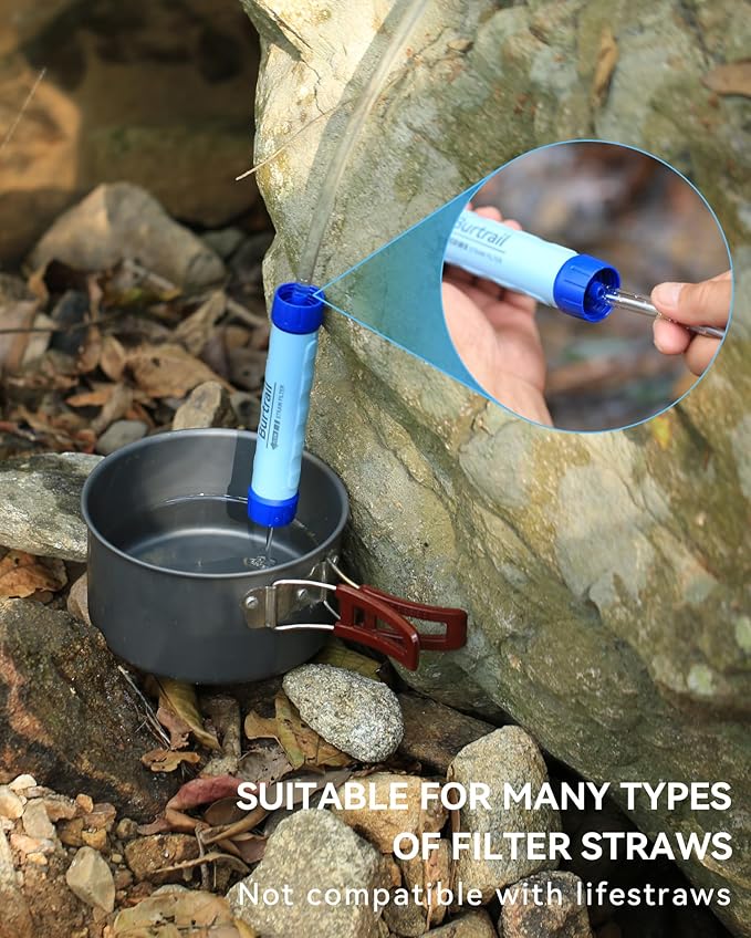 Ultra Gravity Water Bag, Compatible with Water Filter & Water Filtration System, Gravity Water Filter Bag for Camping Hiking Backpacking, Portable Foldable Hangable Design(8L/2Gal)