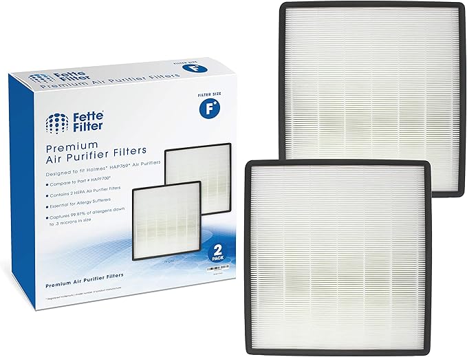 Fette Filter - Air Purifier True HEPA Filter F Compatible with Holmes HAP769. Compare to Part # HAPF700 (2 Pack)