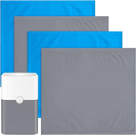 4 Pack 211+ Replacement Washable Pre-Filters for Blueair Blue Pure 211+ air Purifier, Removes Pollen, Dust, Color Include 2 PACK Lunar Rock and 2 PACK Diva Blue Pre-filters