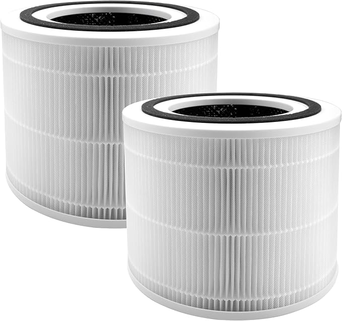 240 True HEPA 14 Air Purifier Filter Replacement, Compatible with PuroAir 240 Air Cleaner Purifier, 3-in-1 High-Efficiency Activated Carbon, 2 Packs