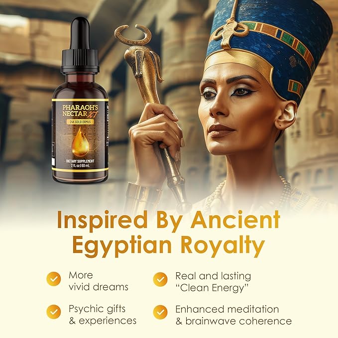 Ultra-Pure, 99.9% Liquid Gold - 24K Monoatomic Gold Ormus - Third Eye Awakening, Pineal Gland Decalcification, Awaken DNA, Unlock Light Speed Manifestation - Pharaoh's Nectar XT, 2 Pack