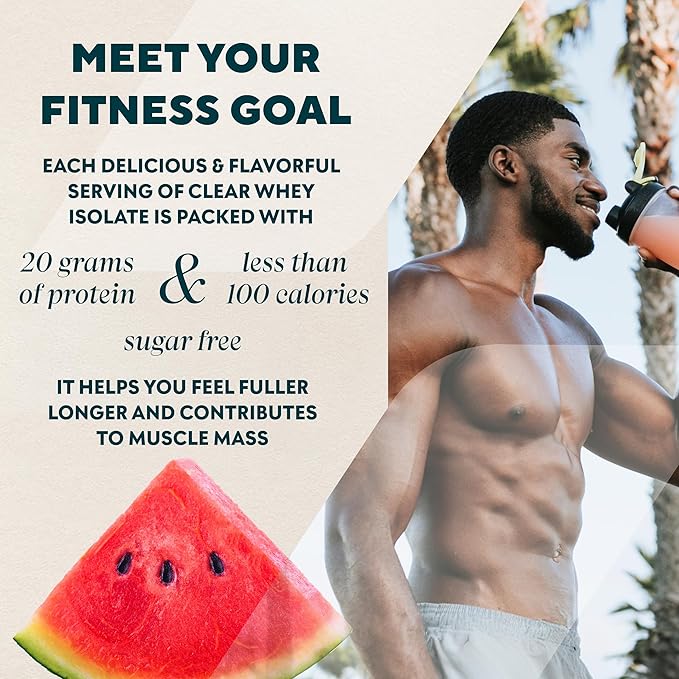 Myprotein Clear Whey Isolate Protein Powder, 1.1 Lb (20 Servings) Fruity Mike and IKE Sour Watermelon Drink Mix, 20g Protein per Serving, Daily Drink for Superior Performance