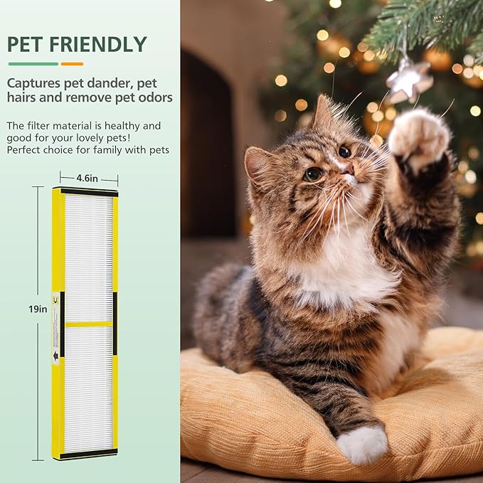 3 Pack FLT5000 HEPA Filter C Replacement Compatible with G-Guardian Air Purifier AC5000 AC5000E AC5250PT AC5350B AC5350BCA AC5350W AC5300B CDAP5500