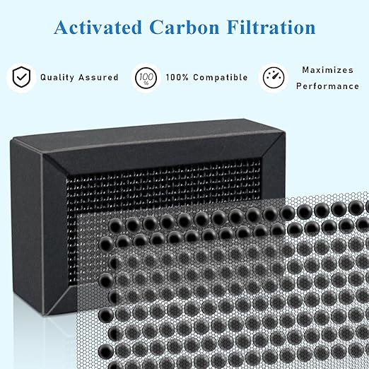 3D Printer Activated Carbon Air Filter Cartridge for Bambu Lab, Air Purifier Filter Replacement, Easy to Install 3D Printer Accessories Compatible with Bambulab X1C/P1P/P1S/X1/X1E, 1 Pack