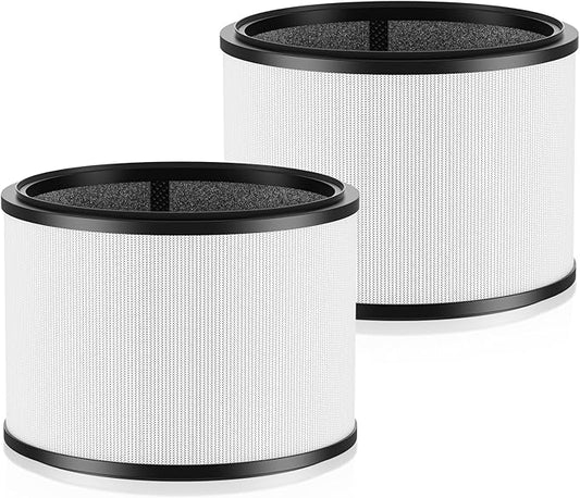 isinlive HP01 HP02 HEPA Filter Replacement Compatible with Dyson HP01 HP02 DP01 DP02 Desk Purifiers, Replaces Part # 968125-03, Fit for Dyson Pure Hot Cool Link Air Purifier Filter 2 Pack, Black