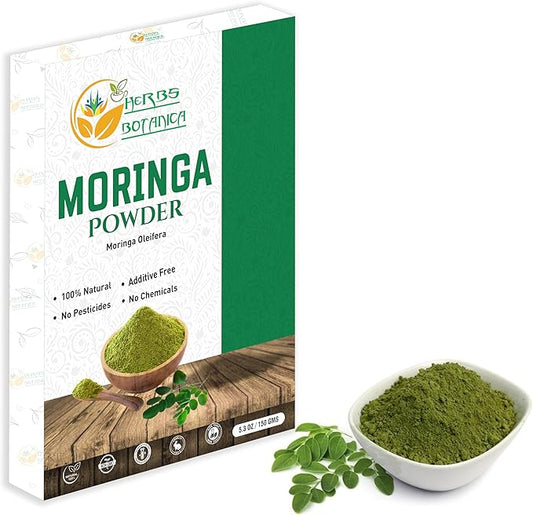 Moringa Leaf Powder Leaves oleifera Pure Premium Indian Powder Natural Fresh Morning Drink Vitamins and Immune Vitamin Superfoods 5.3oz Pack