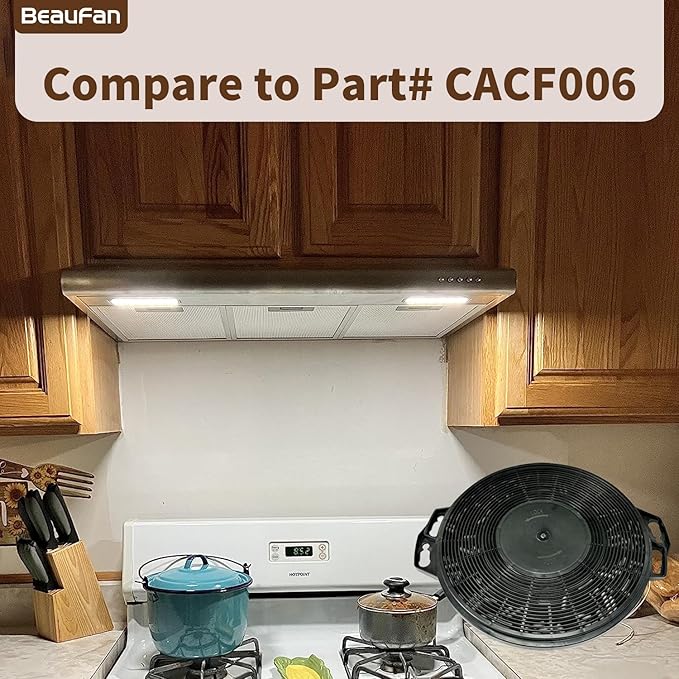 2 Pack CACF006 Charcoal Filters Replacement for CIARRA Range Hood Models CAS75918B, CAB75918B, CAS75918A, CAS75905, CAB75905