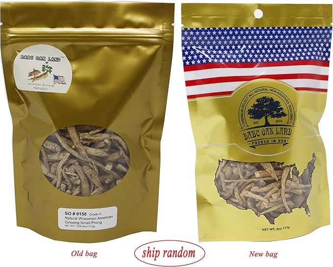 American Ginseng from Wisconsin, American Wisconsin Ginseng Branch Root for Tea 花旗参枝/西洋参枝 Bag Small 4oz/Bag*2