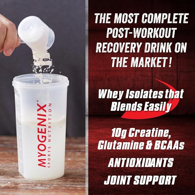 MYOGENIX Aftershock Post Workout, Muscle Growth Whey Protein Powder | Anabolic Whey Protein and Mass Building Carbohydrates | Amino Stack Creatine and Glutamine Plus BCAAs | Pina Colada 3 LBS