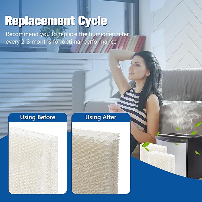 Funmit HDC-12 Humidifier Super Filter Wick Replacement for AIR-Care HDC12 Ess-ick Air HD13030 HD1303 HD14060 Emerson ES-12 Kenmore 14911 Humidifier 4 Pack