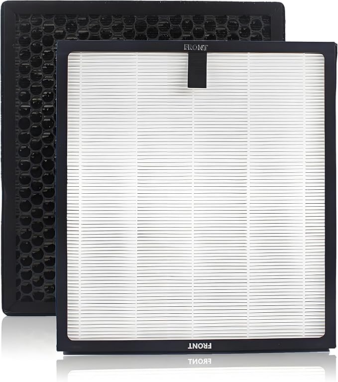 2 Pack HY4866 HEPA Air Purifier Replacement Filter,Compatible with MORENTO HY4866,WESTHEY HY4866,YIOU M1 Air Purifiers,H13 True HEPA 3-in-1 with Activated Carbon