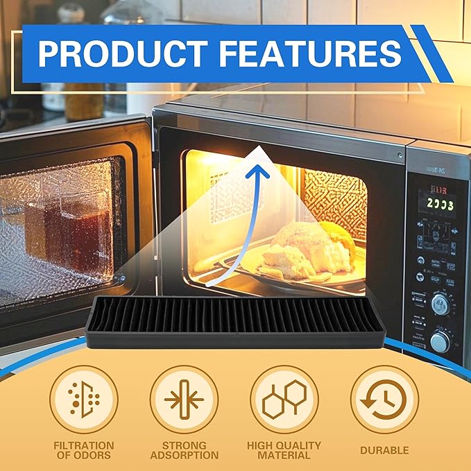 3-Pack WB06X10807 Microwave Filter Replacement Charcoal Filters for GE Microwaves JVM7195EK5ES/JVM7195SK6SS/PNM9216SK5SS