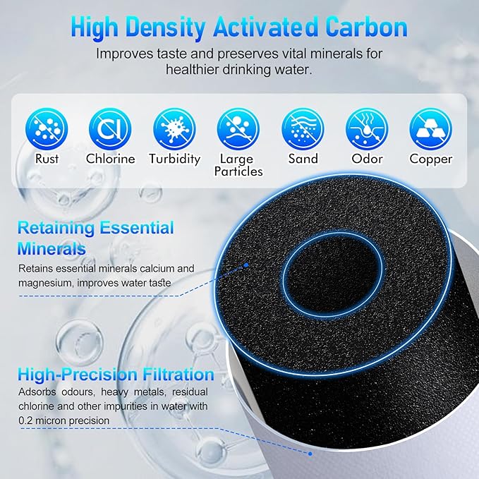 100186 Original Water Filter Replacement Cartridge Compatible with Amway Espring,3-in-1 Filter, Improving Water Purity