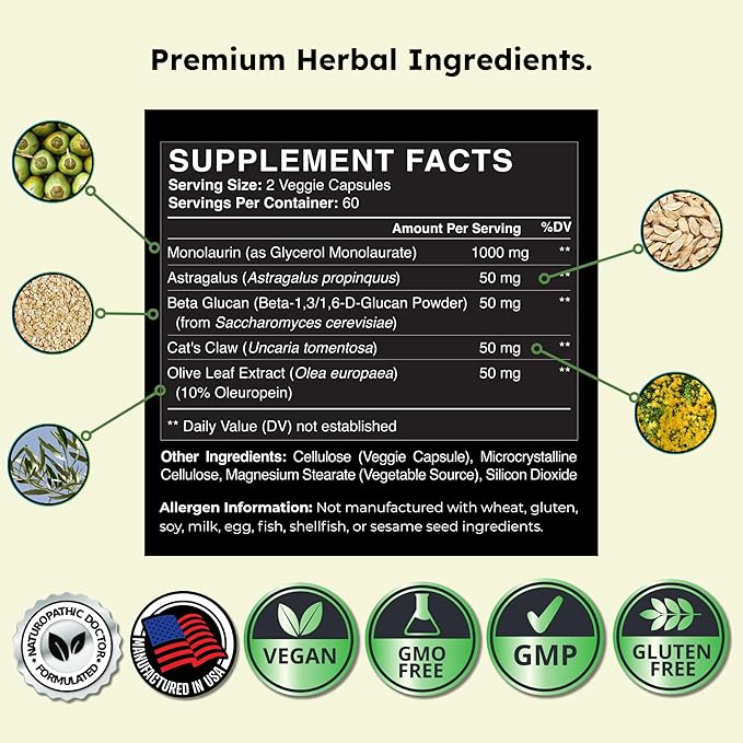Zenmen Pre-Testing Complete Bundle - Helps Balance Your System Before Testing - 3 Tick Immune Support + 2 Monolaurin Capsules