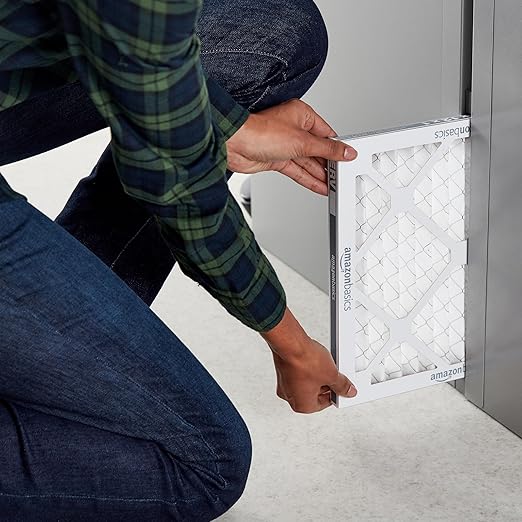 Amazon Basics 12x12x1 Air Filter 6 Pack, MERV 8 AC Furnace Filters (Actual Size: 11.75" x 11.75" x 0.75")