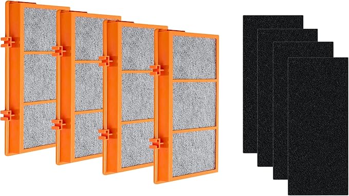 Nispira AER1 Filter Replacement for Holmes Air Purifier Smoke Grabber HAPF30AS-U4R HAPF30AT Odors Dust VOCs Remover 1.2 x 10 x 4.6 Inches, 4 Packs. (HEPA + Carbon)