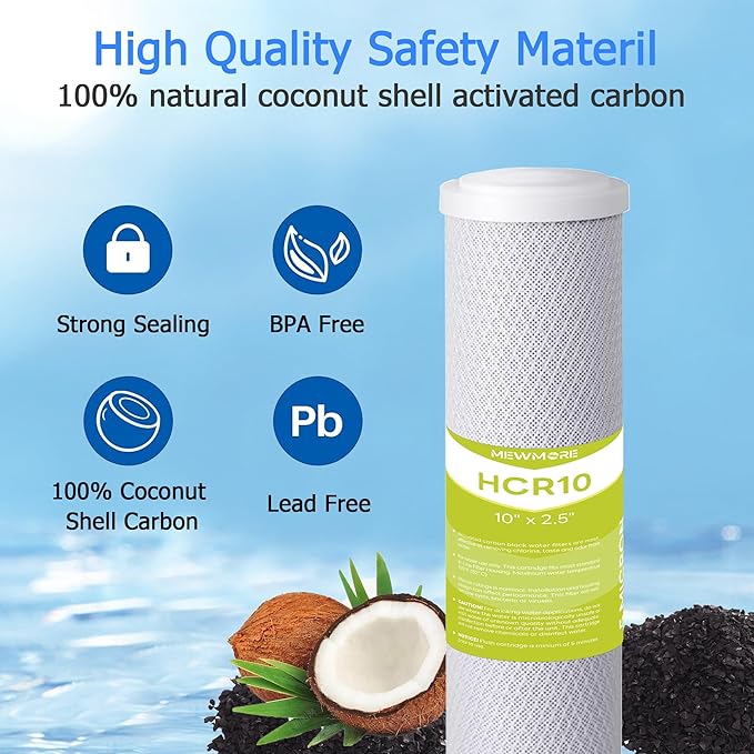 FX12P, FX12M, TFM-24 RO Water Filter Replacement Set, Fit for GE RO System (GXRM10RBL GXRM10G) - 2 x Activated Carbon Block Filters, 1 x 50 GPD Reverse Osmosis Membrane Filter