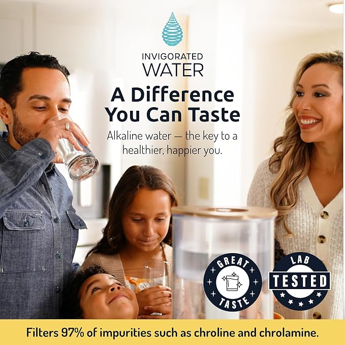 Invigorated Water Ultrafiltration Alkaline Filter - Alkaline Water Filter Replacement for Alkaline Water Filter Pitcher - pH002 Alkaline Pitcher Cartridge Alkaline Water System - Lasts 1000 L (1 Pack)