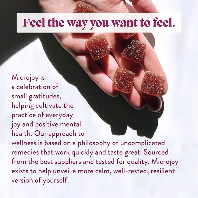 Microjoy Hibernate Gummies – Natural Sleep Aid with Reishi Mushroom – Stress Relief and Mood Support – Vegan, Non-GMO, Cherry Flavor (5 Gummy Sampler)