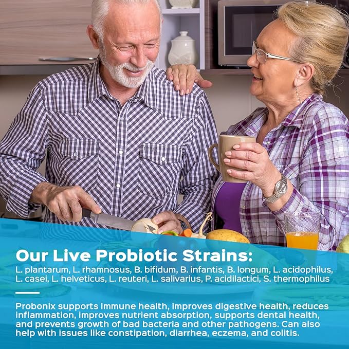 Probonix Humarian Liquid Probiotics for Adults - 12-Strain Probiotic Drops to Fortify Gut Health, Immunity and More - 30-Day Supply - Delicious Grape Flavor