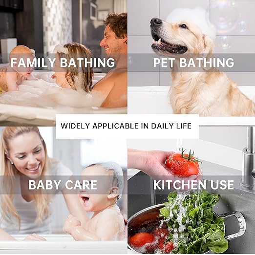 Bath Filter for Tub Faucet - 8 Stages Bath Water Filter, Hard Water Softener, Remove contaminants, lmproved Skin, Hair, and Nail Condition, It's BPA-Free (White)