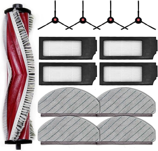 Robot Vacuum Replacement Parts Fit for Yeedi C12 Pro Plus, Replacement Accessories kit Fit for Yeedi C12 Plus (13PC- Brush ROLL& Sweep& Filter & MOP)