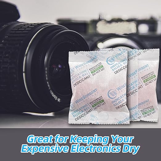 20 Gram [500 Packs] Desiccant Packs, Indicating Silica Gel Packets, Rechargeable Moisture Packs for Storage, Moisture Absorbers for Humidify Control