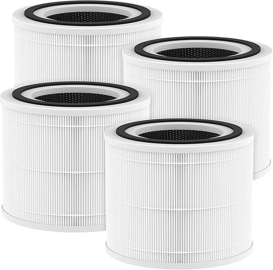 True HP 14 Replacement Filter Compatible with Puro 240 Air Purifier, 3-in-1 True 14 HEPA Filter Replacement with Activated Carbon, 4 Pack