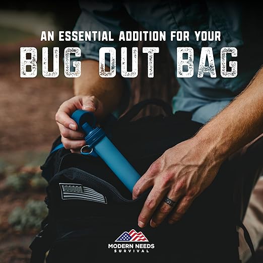 Ready Filter Personal Water Filter Straw | Backpacking Water Filter for Hiking & Camping | Portable Water Purifier Camping | Emergency Survival Gear & Camping Survival Kit | 5 Pack