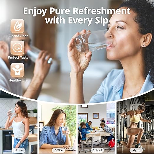 ICEPURE 4-in-1 Reverse Osmosis Water Filter Countertop, Water Purifier System, RO Home Water Filter Dispenser Hot and Cold, Bottleless Water Cooler Countertop, 3:1 Pure to Drain Water Machine