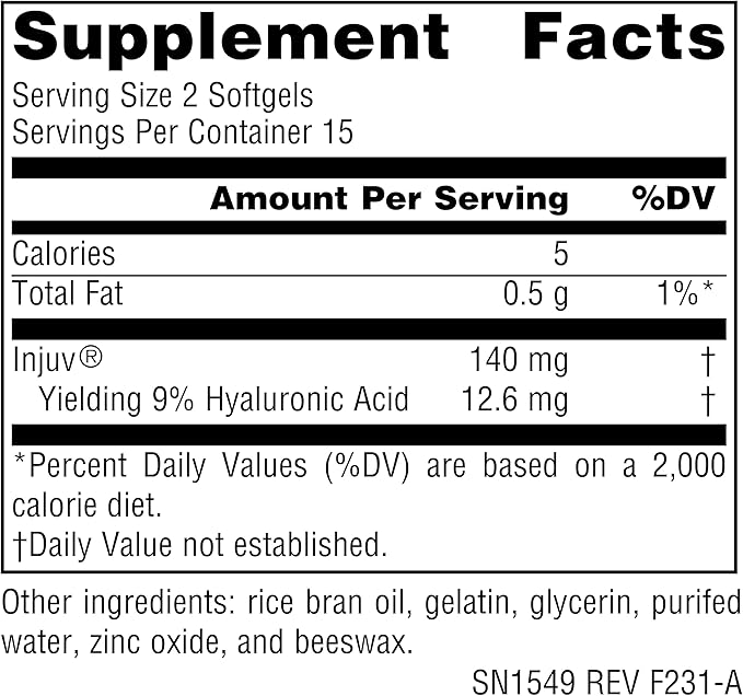 Source Naturals Hyaluronic Acid Injuv 70mg - 30 Softgels
