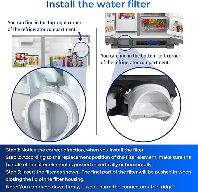 Waterdrop Plus EDR1RXD1 Replacement for Everydrop® Filter 1, W10295370A, EDR1RXD1B, P8RFWB2L, P4RFWB, 46-9081, 46-9930, WDP-F38 Refrigerator Water Filter, 3 Pack