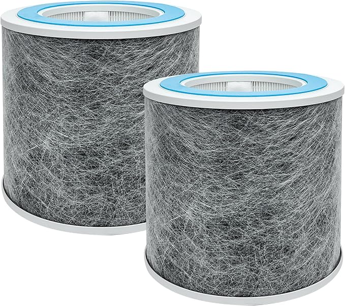 2 Pack HP102 Replacement Hepa Filters, Compatible with Shark HP102PET, HP132, HP152 & HC450, HC451, HC452, HC455 Air Purifier,True HEPA for 99.97% of Particles, Part # HE1FKPET, HE1FKBAS, HE1FKBASMB