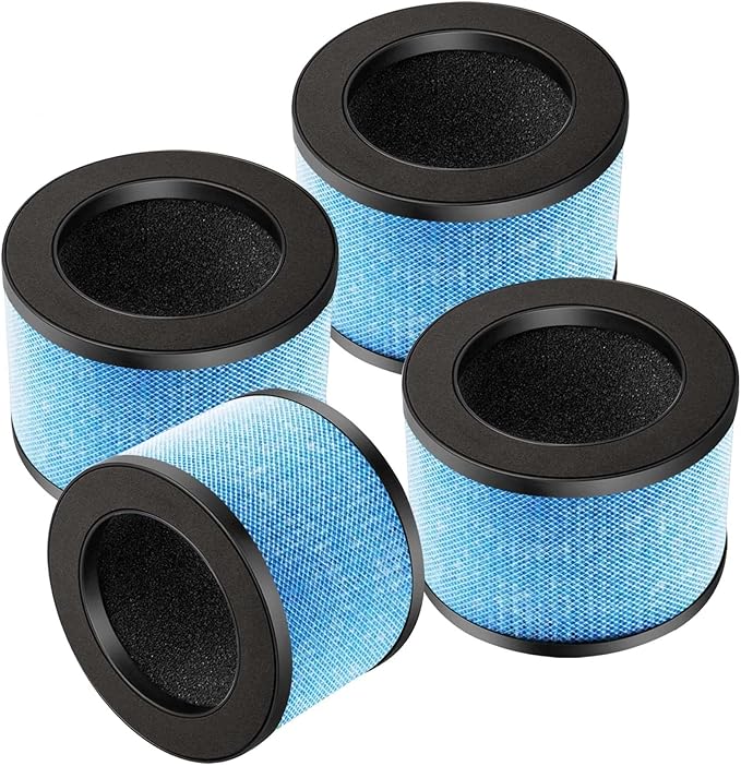 MK01 MK06 Replacement Filter Compatible with AROEVE MK01/MK06 DH-JH01 and ToLife TZ-K1 Air Purifier 4-in-1 Replacement Filter Standard Version, 4 Pack, Blue