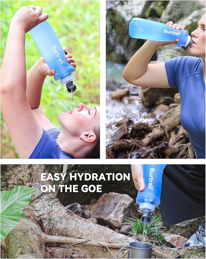 Water Filter Replacement Cartridge, 42mm Filter Twist Cap Compatible with BeFree, Water Filtration Accessory for Camping, Hiking, Endurance Sports, Travel, and Trail Running