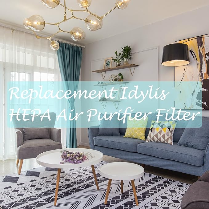 Replacement Idylis filters,Compatible idylis air purfier filters d, H13 AC-2118, AC-2123, IAP-10-280, 1AP10280 Hepa Filters Compatible Idylis air purfier